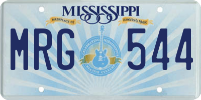 MS license plate MRG544