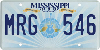 MS license plate MRG546