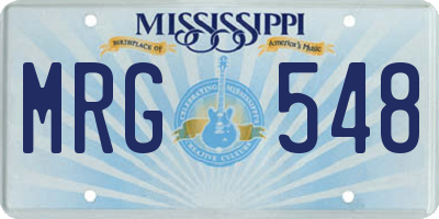 MS license plate MRG548