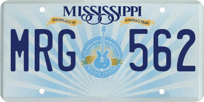 MS license plate MRG562