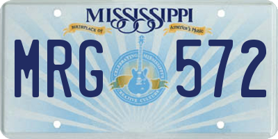 MS license plate MRG572
