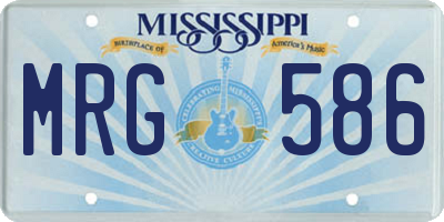 MS license plate MRG586