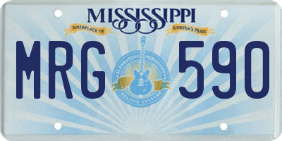 MS license plate MRG590