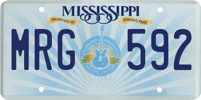 MS license plate MRG592