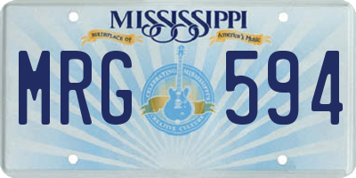 MS license plate MRG594