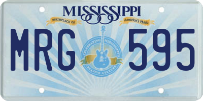MS license plate MRG595