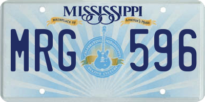 MS license plate MRG596