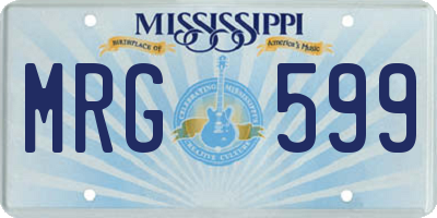 MS license plate MRG599