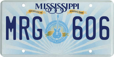 MS license plate MRG606