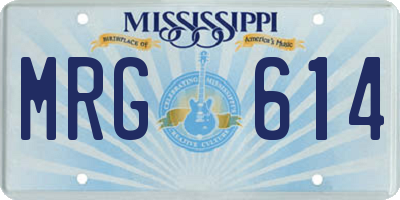 MS license plate MRG614