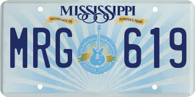 MS license plate MRG619