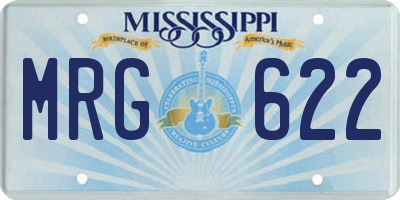 MS license plate MRG622