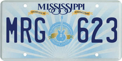 MS license plate MRG623
