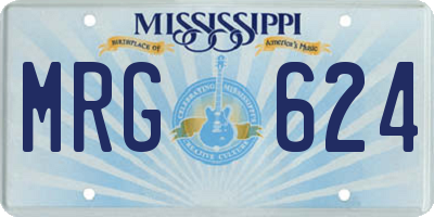 MS license plate MRG624