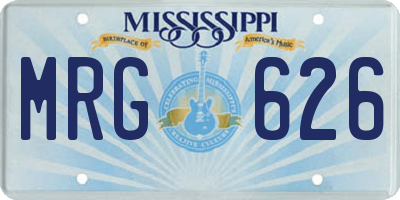 MS license plate MRG626