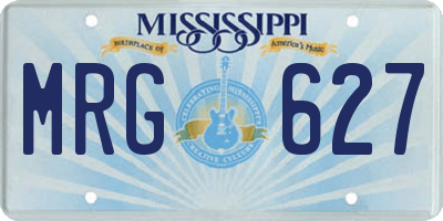 MS license plate MRG627