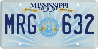 MS license plate MRG632