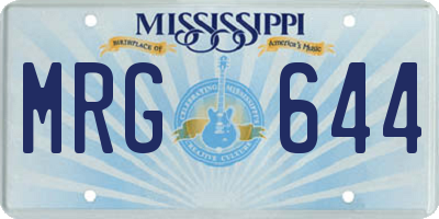 MS license plate MRG644