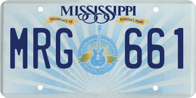 MS license plate MRG661