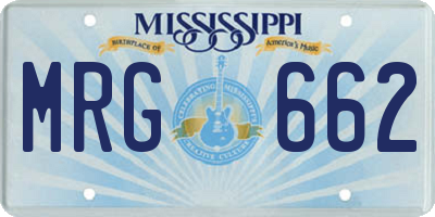 MS license plate MRG662