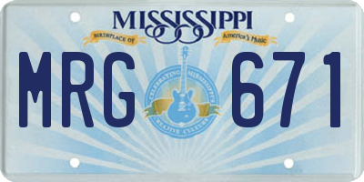 MS license plate MRG671