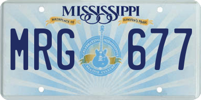 MS license plate MRG677