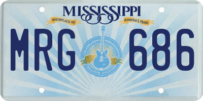 MS license plate MRG686
