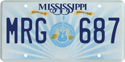 MS license plate MRG687