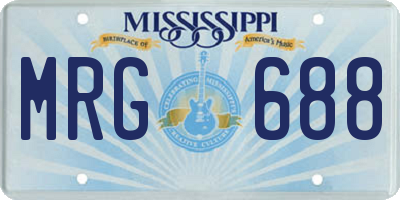 MS license plate MRG688