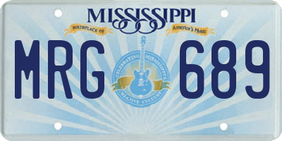 MS license plate MRG689