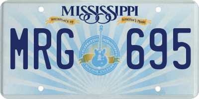 MS license plate MRG695