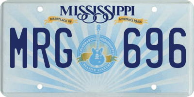 MS license plate MRG696