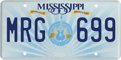 MS license plate MRG699