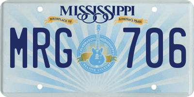 MS license plate MRG706