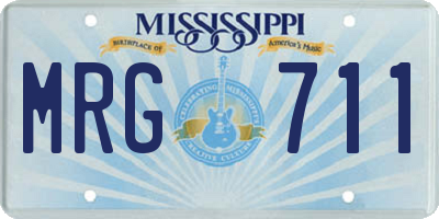 MS license plate MRG711