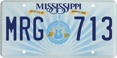 MS license plate MRG713