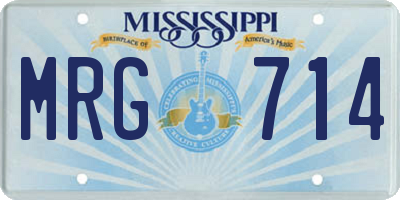 MS license plate MRG714