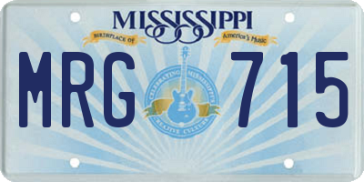 MS license plate MRG715