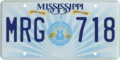 MS license plate MRG718