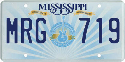 MS license plate MRG719