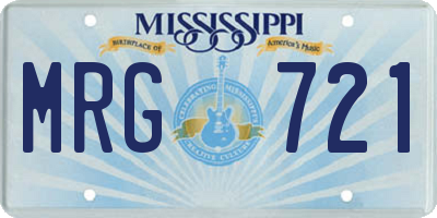 MS license plate MRG721