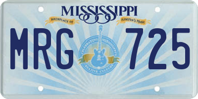 MS license plate MRG725