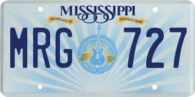 MS license plate MRG727
