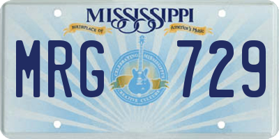 MS license plate MRG729