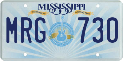 MS license plate MRG730