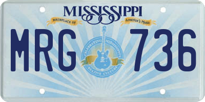 MS license plate MRG736