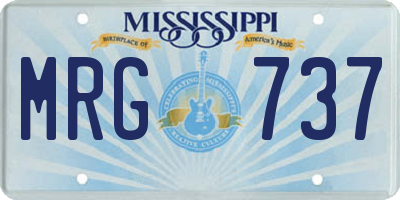 MS license plate MRG737