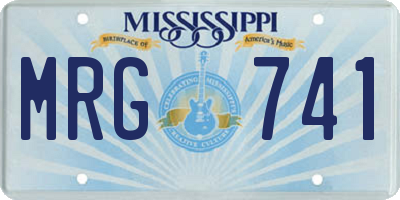 MS license plate MRG741