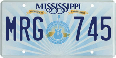 MS license plate MRG745