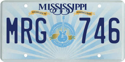 MS license plate MRG746